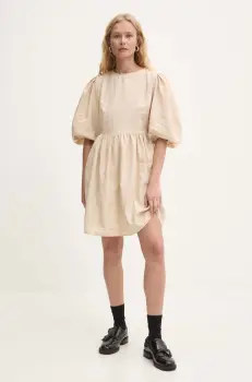 Answear Lab rochie culoarea bej, mini, evazati imagine