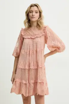 Answear Lab rochie culoarea bej, mini, evazati imagine