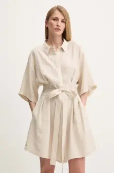 Answear Lab rochie culoarea bej, mini, evazati imagine