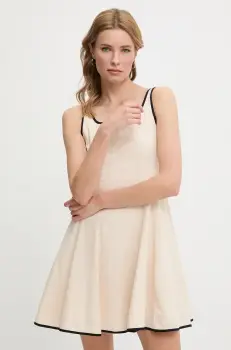 Answear Lab rochie culoarea bej, mini, evazati imagine