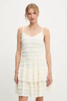 Answear Lab rochie culoarea bej, mini, evazati imagine