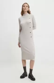 Answear Lab rochie culoarea bej, mini, mulata imagine