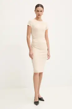 Answear Lab rochie culoarea bej, mini, mulata imagine