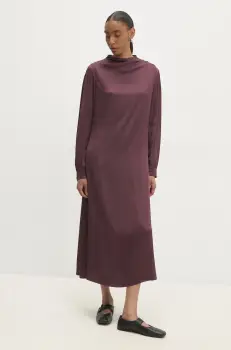 Answear Lab rochie culoarea bordo, maxi, drept imagine