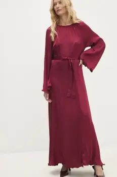 Answear Lab rochie culoarea bordo, maxi, drept imagine