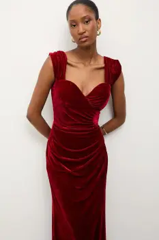 Answear.LAB rochie culoarea bordo, maxi, evazati imagine