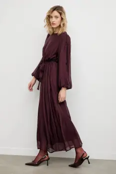 Answear.LAB rochie culoarea bordo, maxi, oversize imagine