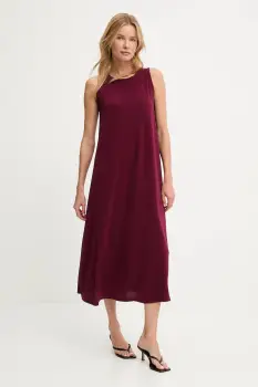 Answear.LAB rochie culoarea bordo, midi, evazati imagine