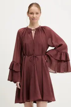 Answear Lab rochie culoarea bordo, mini, evazata imagine