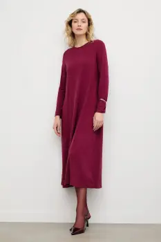 Answear.LAB rochie culoarea bordo, mini, evazati imagine