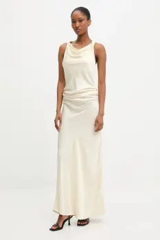 Answear Lab rochie culoarea galben, maxi, evazati imagine