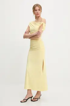 Answear Lab rochie culoarea galben, maxi, mulata imagine