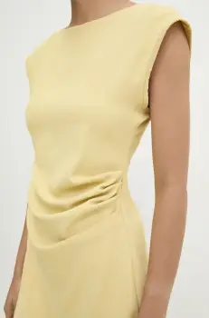 Answear Lab rochie culoarea galben, mini, drept imagine