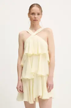 Answear Lab rochie culoarea galben, mini, drept imagine