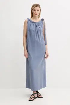 Answear Lab rochie culoarea gri, maxi, dreapta imagine