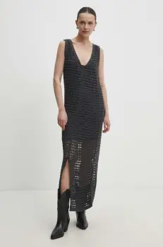 Answear Lab rochie culoarea gri, maxi, drept imagine