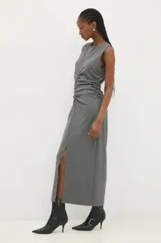 Answear Lab rochie culoarea gri, maxi, mulata imagine