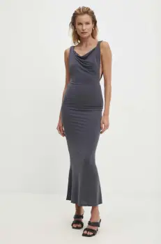 Answear Lab rochie culoarea gri, maxi, mulata imagine