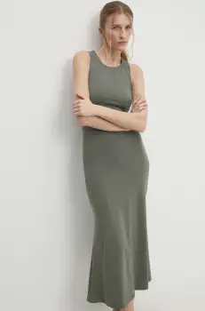 Answear Lab rochie culoarea gri, midi, evazati imagine