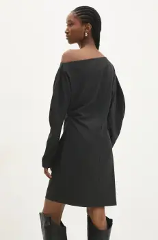 Answear Lab rochie culoarea gri, mini, evazati imagine