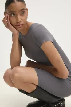 Answear Lab rochie culoarea gri, mini, mulata imagine