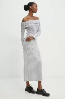 Answear Lab rochie culoarea gri, mini, mulata imagine