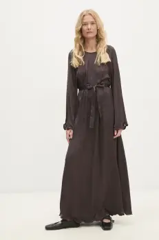 Answear Lab rochie culoarea maro, maxi, drept imagine