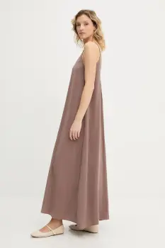 Answear Lab rochie culoarea maro, maxi, evazata imagine