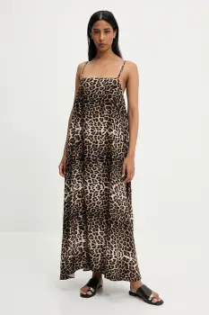 Answear Lab rochie culoarea maro, maxi, evazati imagine