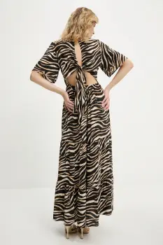 Answear Lab rochie culoarea maro, maxi, evazati imagine