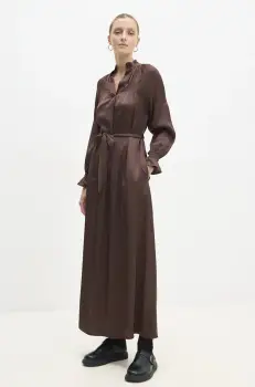 Answear Lab rochie culoarea maro, maxi, evazati imagine