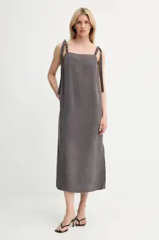 Answear Lab rochie culoarea maro, midi, mulata imagine