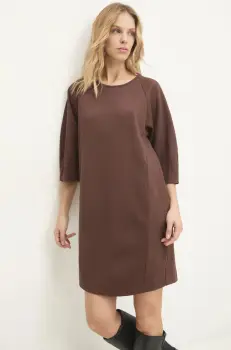 Answear Lab rochie culoarea maro, mini, drept imagine