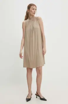 Answear Lab rochie culoarea maro, mini, evazati imagine