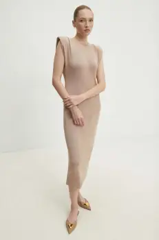 Answear Lab rochie culoarea maro, mini, mulata imagine