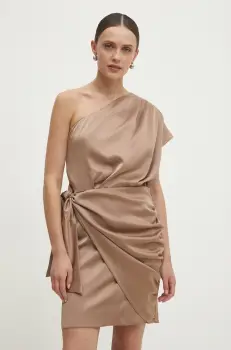 Answear Lab rochie culoarea maro, mini, mulata imagine