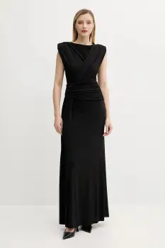 Answear Lab rochie culoarea negru, maxi, dreapta imagine