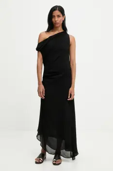 Answear.LAB rochie culoarea negru, maxi, drept imagine