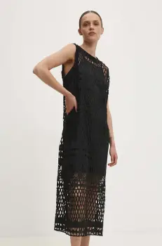 Answear Lab rochie culoarea negru, maxi, drept imagine