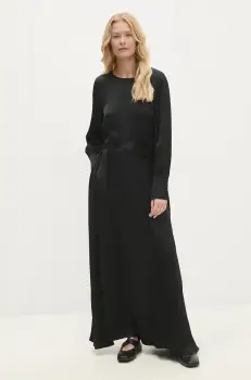 Answear Lab rochie culoarea negru, maxi, drept imagine