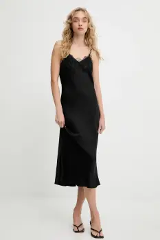 Answear.LAB rochie culoarea negru, maxi, drept imagine