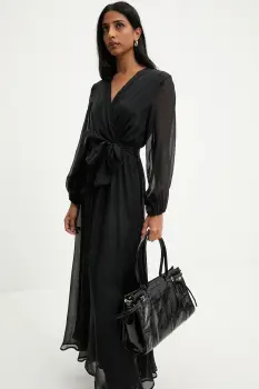 Answear.LAB rochie culoarea negru, maxi, drept imagine