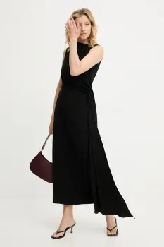 Answear.LAB rochie culoarea negru, maxi, drept imagine