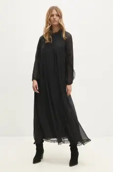 Answear Lab rochie culoarea negru, maxi, drept imagine