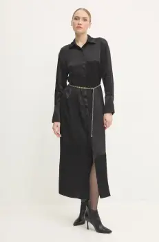Answear Lab rochie culoarea negru, maxi, drept imagine