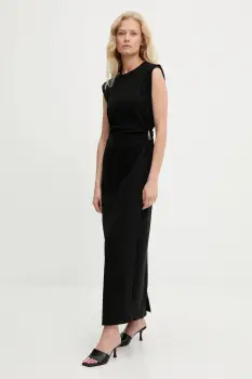 Answear Lab rochie culoarea negru, maxi, drept imagine