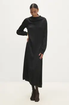 Answear Lab rochie culoarea negru, maxi, drept imagine