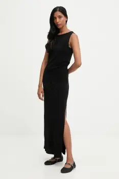 Answear.LAB rochie culoarea negru, maxi, drept imagine