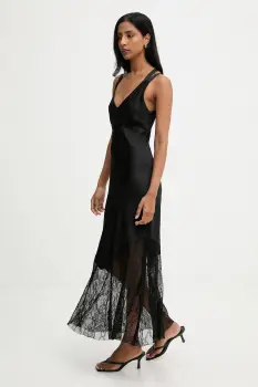 Answear.LAB rochie culoarea negru, maxi, drept imagine