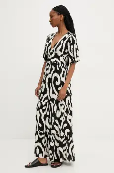 Answear Lab rochie culoarea negru, maxi, evazati imagine